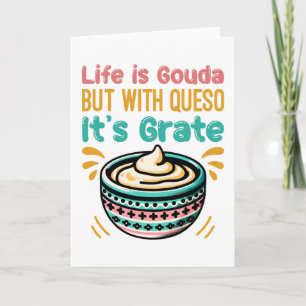 Tarjeta Queso Gouda divertido Pun comida 