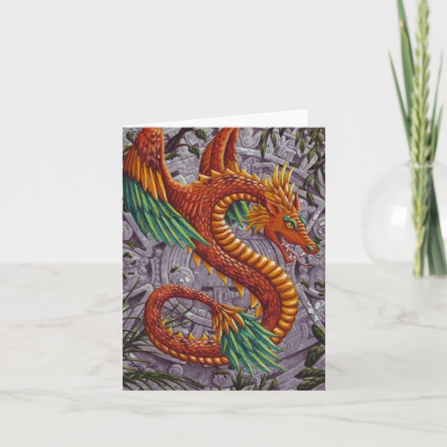 Tarjeta Quetzalcoatl-notecard (Anverso)