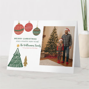 Tarjeta Quick Send PreWrite Foto De Navidades Gráficos Mod