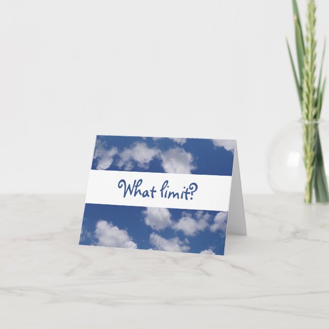 Tarjeta ¿Quién dice "el cielo es el límite"? (Anverso)