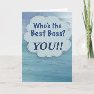 Tarjeta ¿Quién es el Mejor Jefe? ¡Tú! Día del Jefe Azul