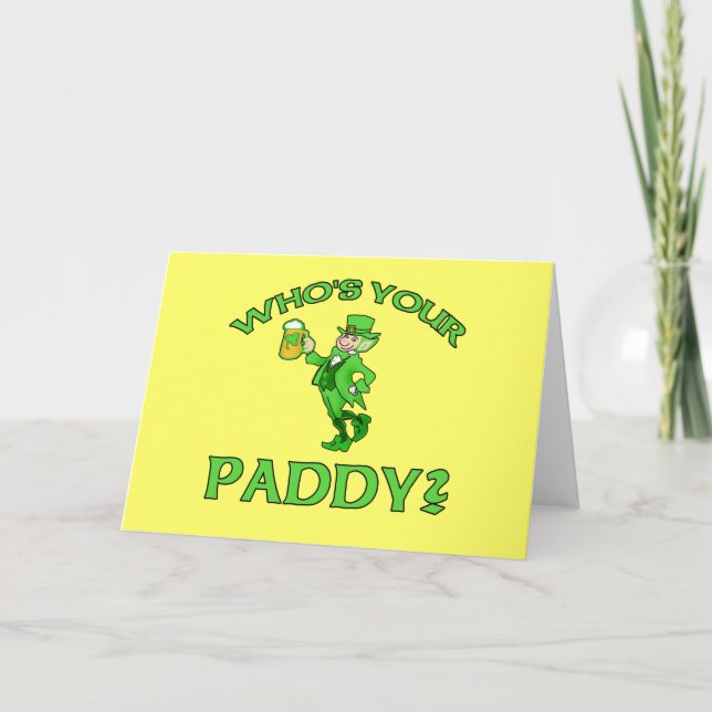 Tarjeta ¿Quién es su arroz? Humor del día del St Patricks (Anverso)