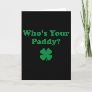 Tarjeta ¿Quién es tu Paddy 2026 Día de San Patricio divert