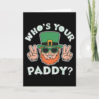 Tarjeta ¿Quién es tu Paddy divertido día de San Patricio p