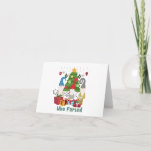 Tarjeta Quién se Hizo un Pedo en los Elfos de Navidad