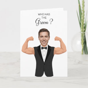 Tarjeta Quien Tiene El Novio Gimnasio Novio Esmoquin Diseñ