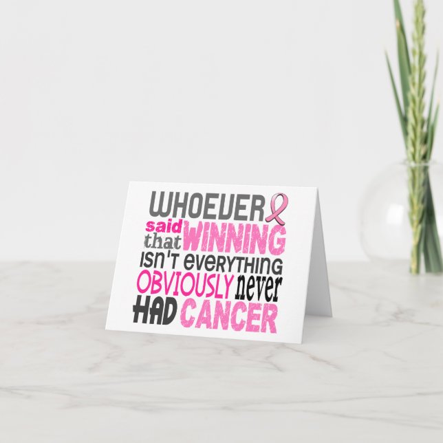 Tarjeta Quienquiera Que Dijo Cáncer De Mama (Anverso)