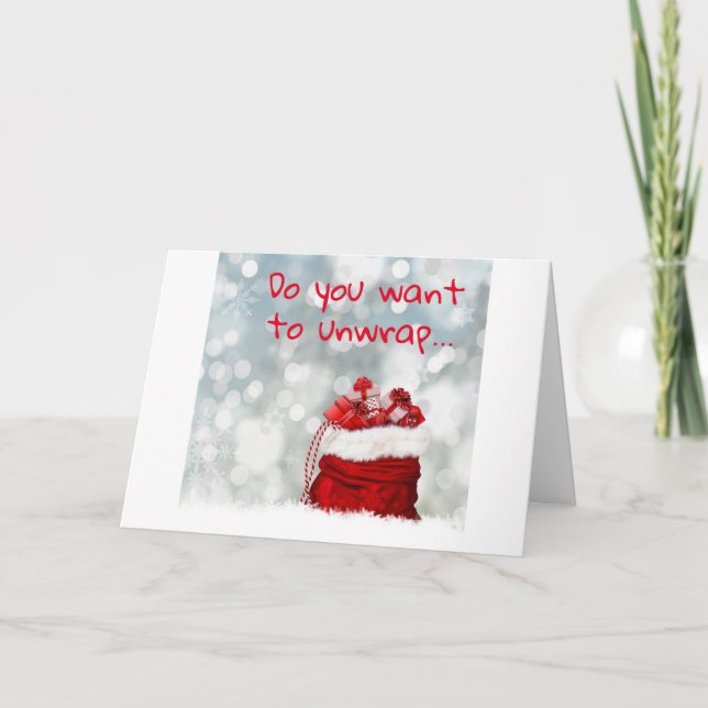 TARJETA **QUIEREN DESENLAZAR LOS REGALOS O HACER NAVIDADES (Anverso)