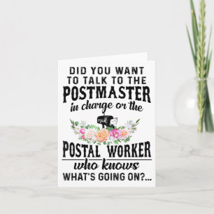 Tarjeta ¿Quieres Hablar Con El Postmaster A Cargo?