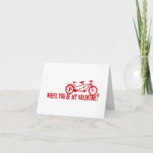 Tarjeta ¿Quieres Ser Mi San Valentín Bicicleta Día de San 