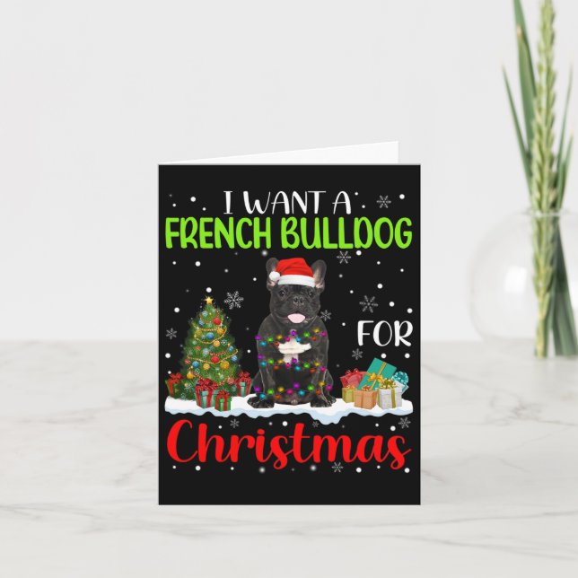 Tarjeta Quieres Un Bulldog Francés Para Navidades De Guay  (Anverso)
