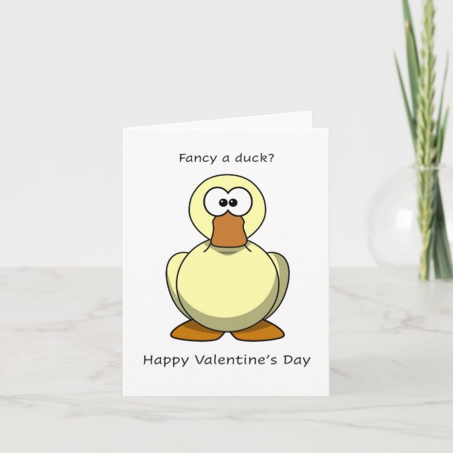Tarjeta ¿Quieres un pato?, Feliz Día de San Valentín (Anverso)