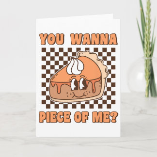 Tarjeta Quieres Un Trozo De Mi Groovy Pumpkin Pie Divertid