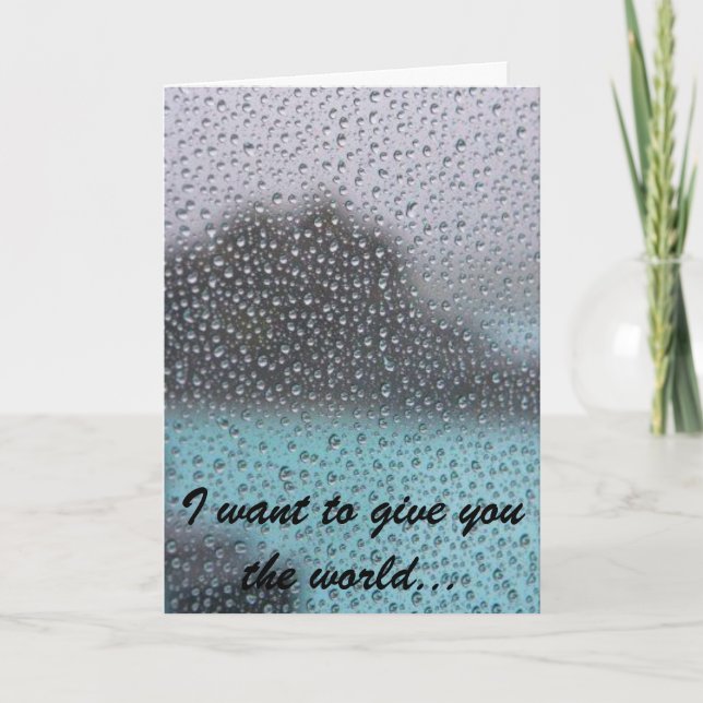 Tarjeta Quiero darle el mundo… (Anverso)