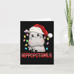 Tarjeta Quiero Hipopótamo Para Navidades Xmas Hippo Lov