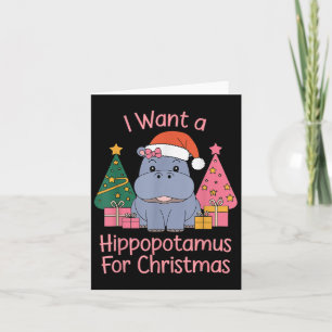 Tarjeta Quiero Hiptamus Para Navidades Xmas Hip Para Niños