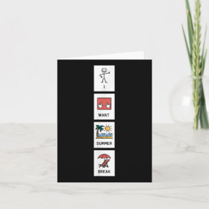 Tarjeta Quiero Que El Profesor De Las Vacaciones De Verano