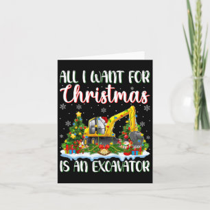 Tarjeta Quiero Que Los Navidades Sean Una Luz Excavadora D