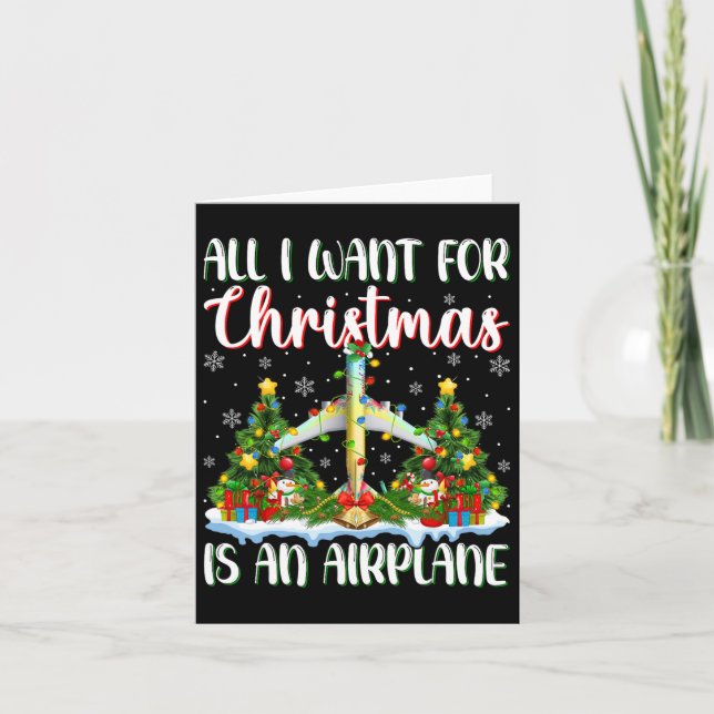 Tarjeta Quiero Que Un Navidad Sea Una Luz De Árbol De Navi (Anverso)