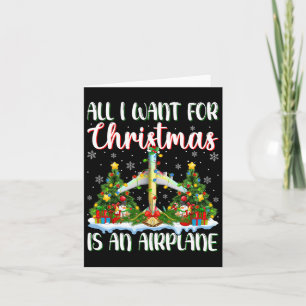 Tarjeta Quiero Que Un Navidad Sea Una Luz De Árbol De Navi