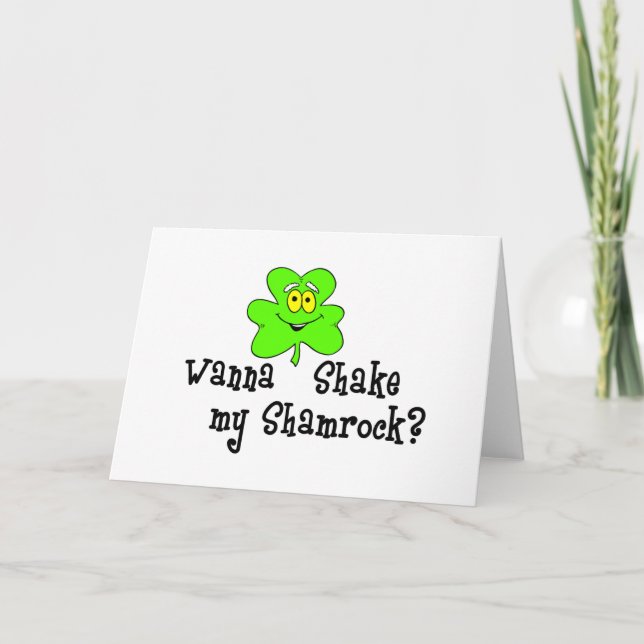 Tarjeta Quiero sacudir mi Shamrock (Anverso)