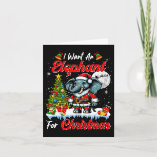 Tarjeta Quiero Un Elefante Para Los Navidades Cuidando Las