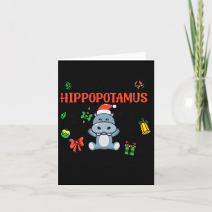 Tarjeta Quiero Un Hipopótamo Para Los Navidades Cute Hippo