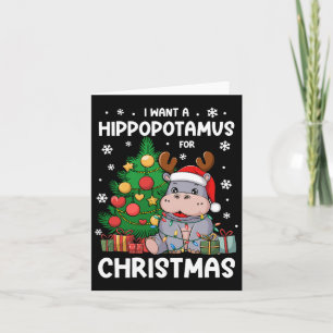 Tarjeta Quiero Un Hipopótamo Para Los Niños Navidades Anim