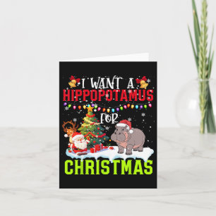 Tarjeta Quiero Un Hipopótamo Para Navidades Navidades Cuid