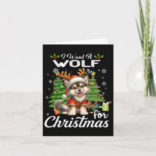 Tarjeta Quiero Un Lobo Para Navidades Dones Cuidados Costu