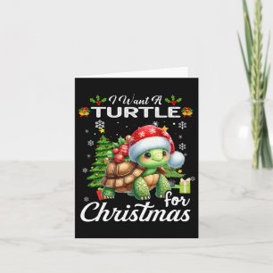 Tarjeta Quiero Una Tortuga Para Los Navidades Con Los Rega