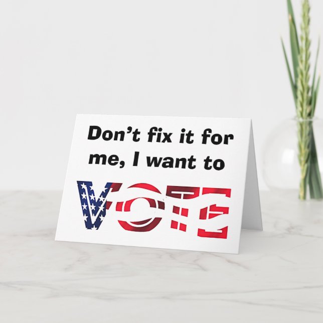 Tarjeta Quiero votar (Anverso)