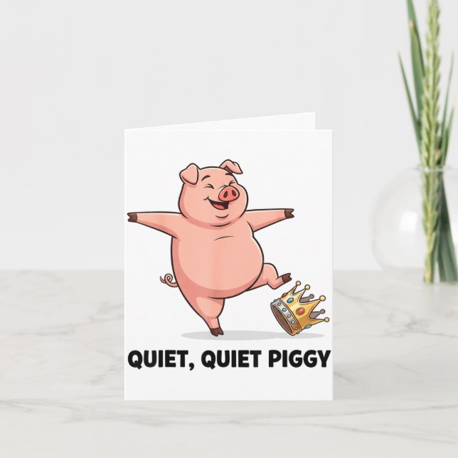 Tarjeta Quiet Ggy Funny Litical Meme Anti-trump Design  (Anverso)