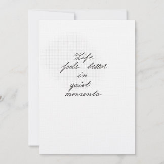 Tarjeta Quiet moments quote card