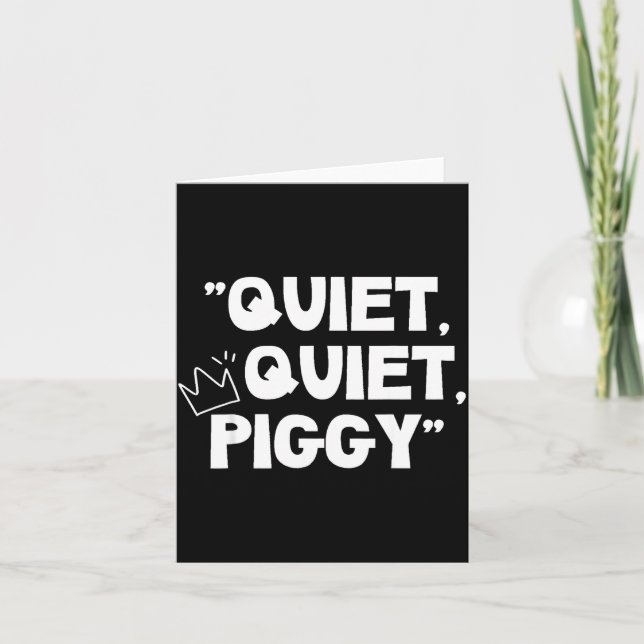 Tarjeta Quiet Quiet Ggy Shirt  (Anverso)
