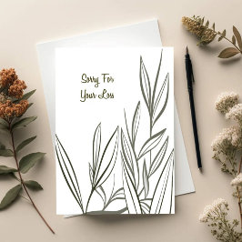 Tarjeta Quiet Reeds – Botanical Sympathy Card
