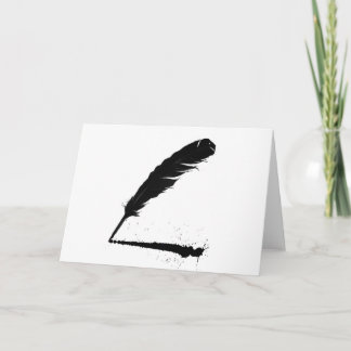 Tarjeta Quill con tinta