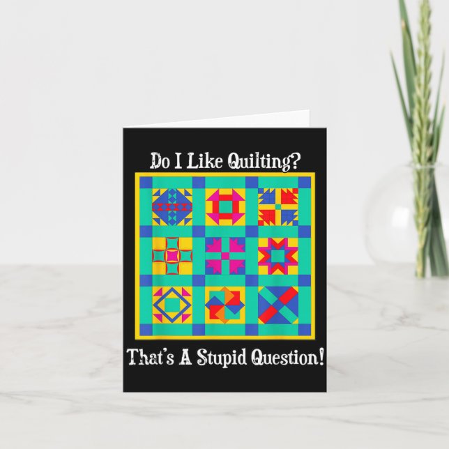 Tarjeta Quilters Gift Quotes Vintage Blocks Patterns Patch (Anverso)