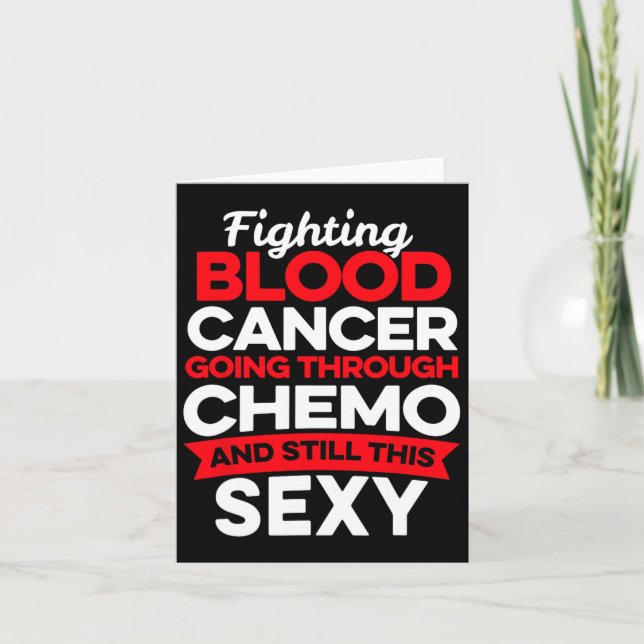 Tarjeta Quimio para paciente con cáncer de sangre divertid (Anverso)