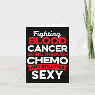 Tarjeta Quimio para paciente con cáncer de sangre divertid
