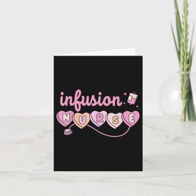 Tarjeta Quimioterapia Infusión Enfermera Día de San Valent (Anverso)