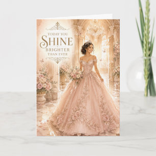 Tarjeta Quinceañera Dulces 16 Hoy Brillan