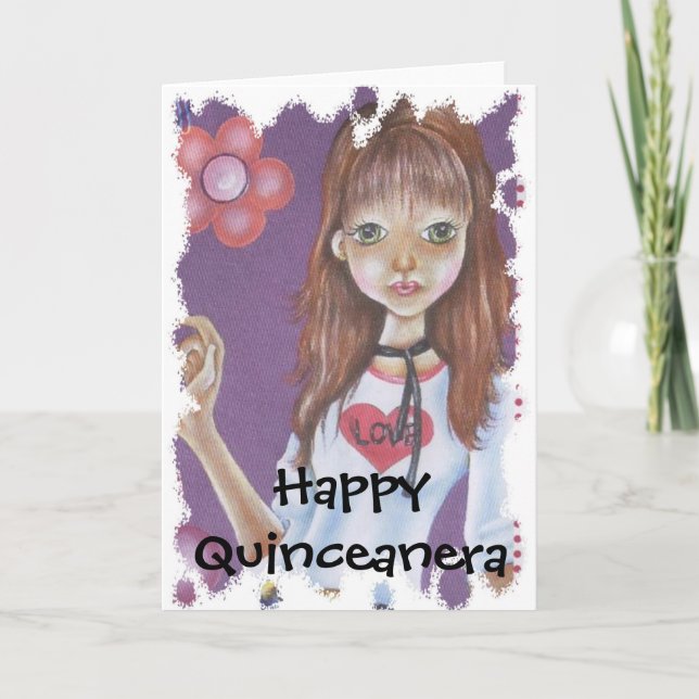 TARJETA QUINCEAÑERA FELIZ (Anverso)