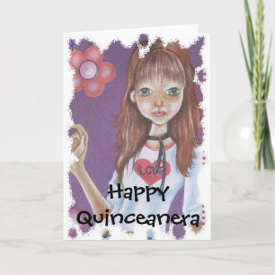 TARJETA QUINCEAÑERA FELIZ