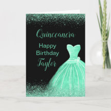 Quinceanera Mint Green Dress Faux Purpurina