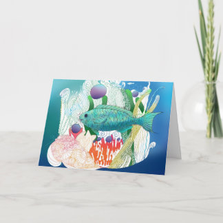 Tarjeta Quincenalmente Fish saluda.