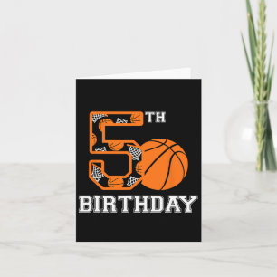 Tarjeta Quinto Cumpleaños De Bysketbyll Para Niños Chicas