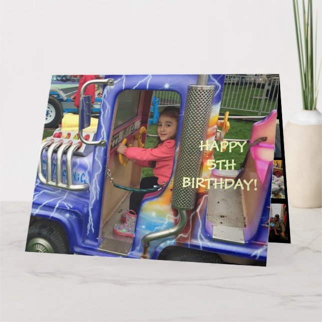 Tarjeta Quinto cumpleaños de Livia (Anverso)