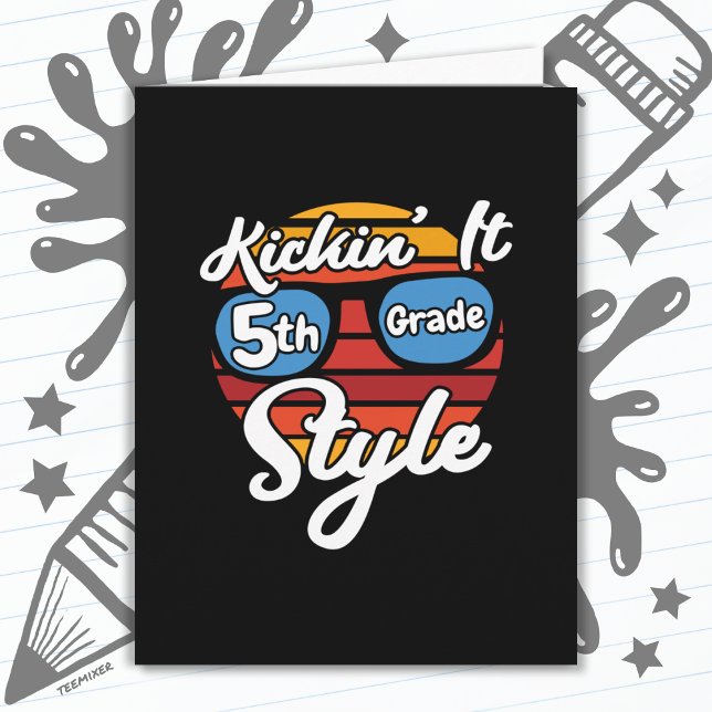 Tarjeta Quinto Grado Primer Día Quinto Grado De Vuelta A L (Subido por el creador)