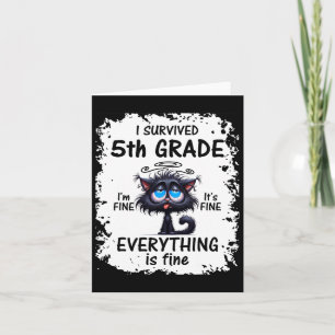 Tarjeta Quinto graduado de 5to grado 2025 Sobreviví 5to gr